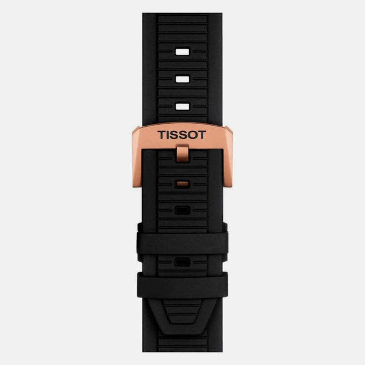 Tissot T-Race Chronograph 45mm Quartz Watch – Black Dial Black Rubber Strap