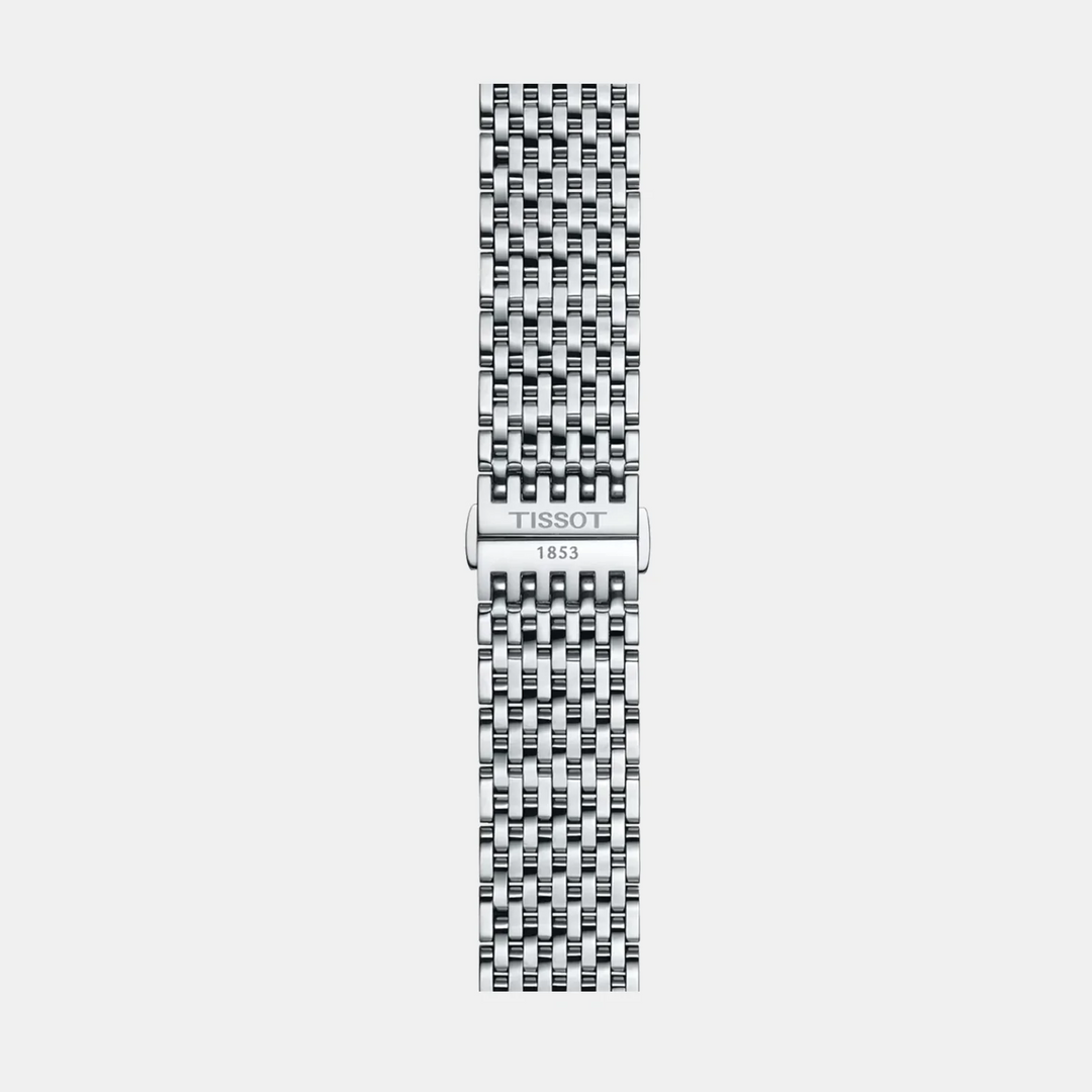 Tissot Everytime 40mm Quartz Watch – White Dial Steel Mesh