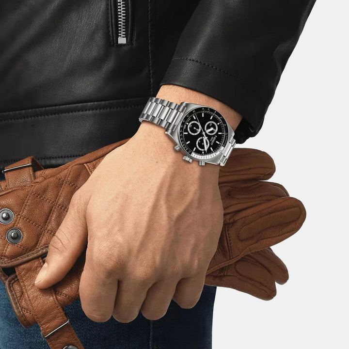 Tissot PR516 Chronograph 40mm Quartz Watch – Black Dial