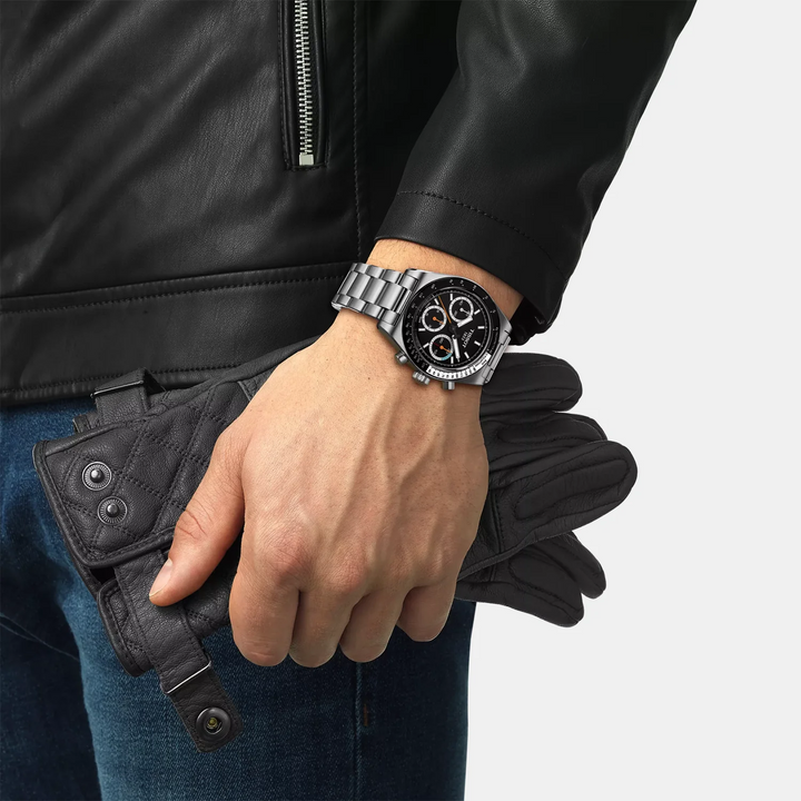 Tissot PR516 Mechanical Chronograph 40mm Watch – Black Dial Two-Tone