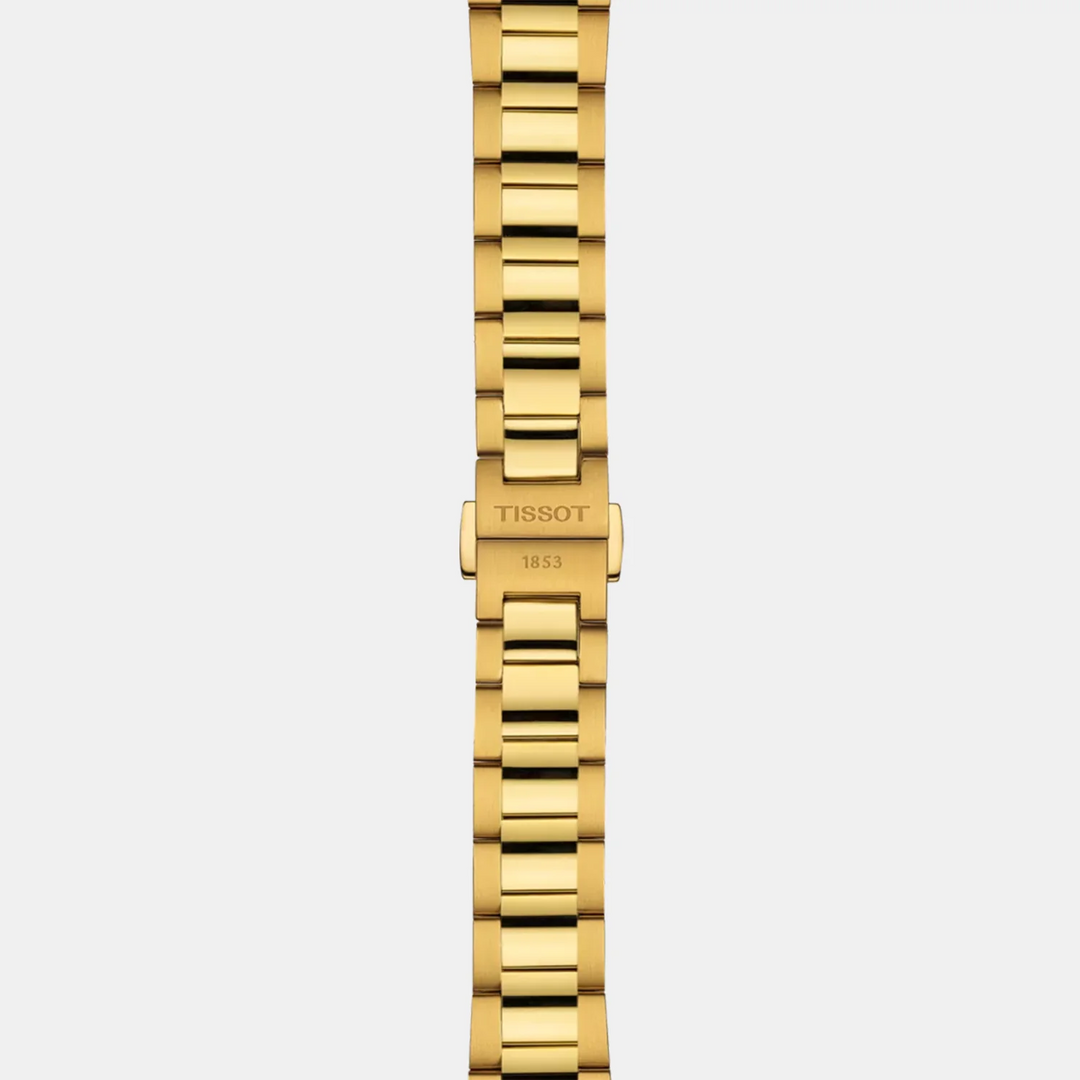 Tissot PR 100 34mm Quartz Watch – Champagne Dial Yellow Gold PVD