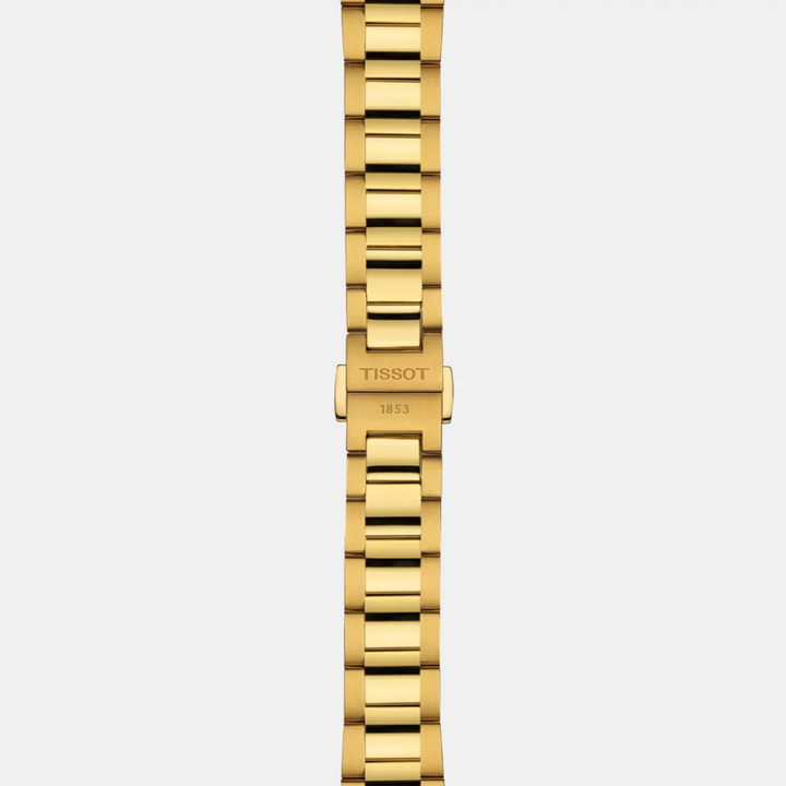 Tissot PR 100 34mm Quartz Watch – Champagne Dial Yellow Gold PVD