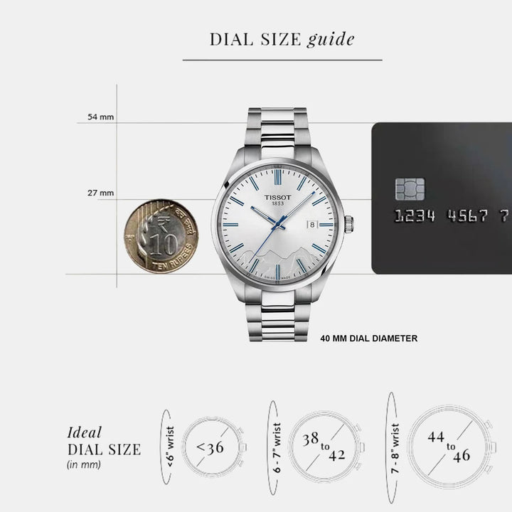 Tissot PR 100 40mm Quartz Watch – Silver Dial