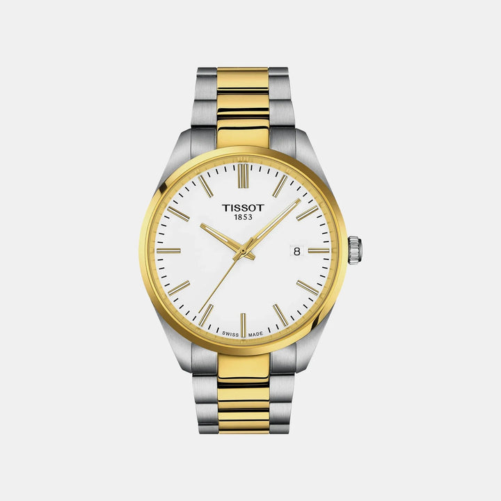 Tissot PR 100 40mm Quartz Watch – White Dial Two-Tone