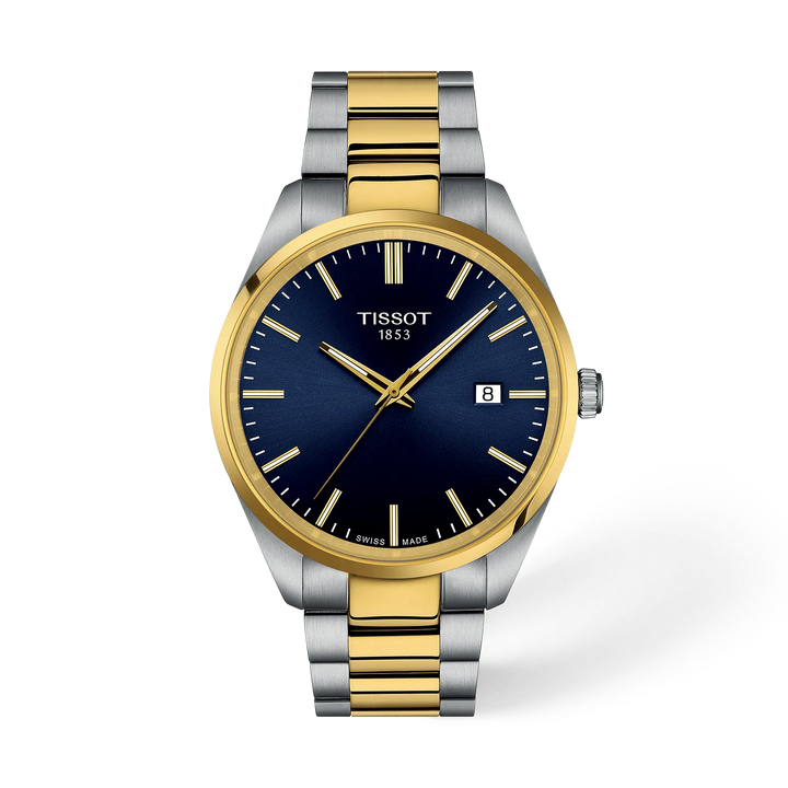 Tissot PR 100 40mm Quartz Watch – Blue Dial Two-Tone