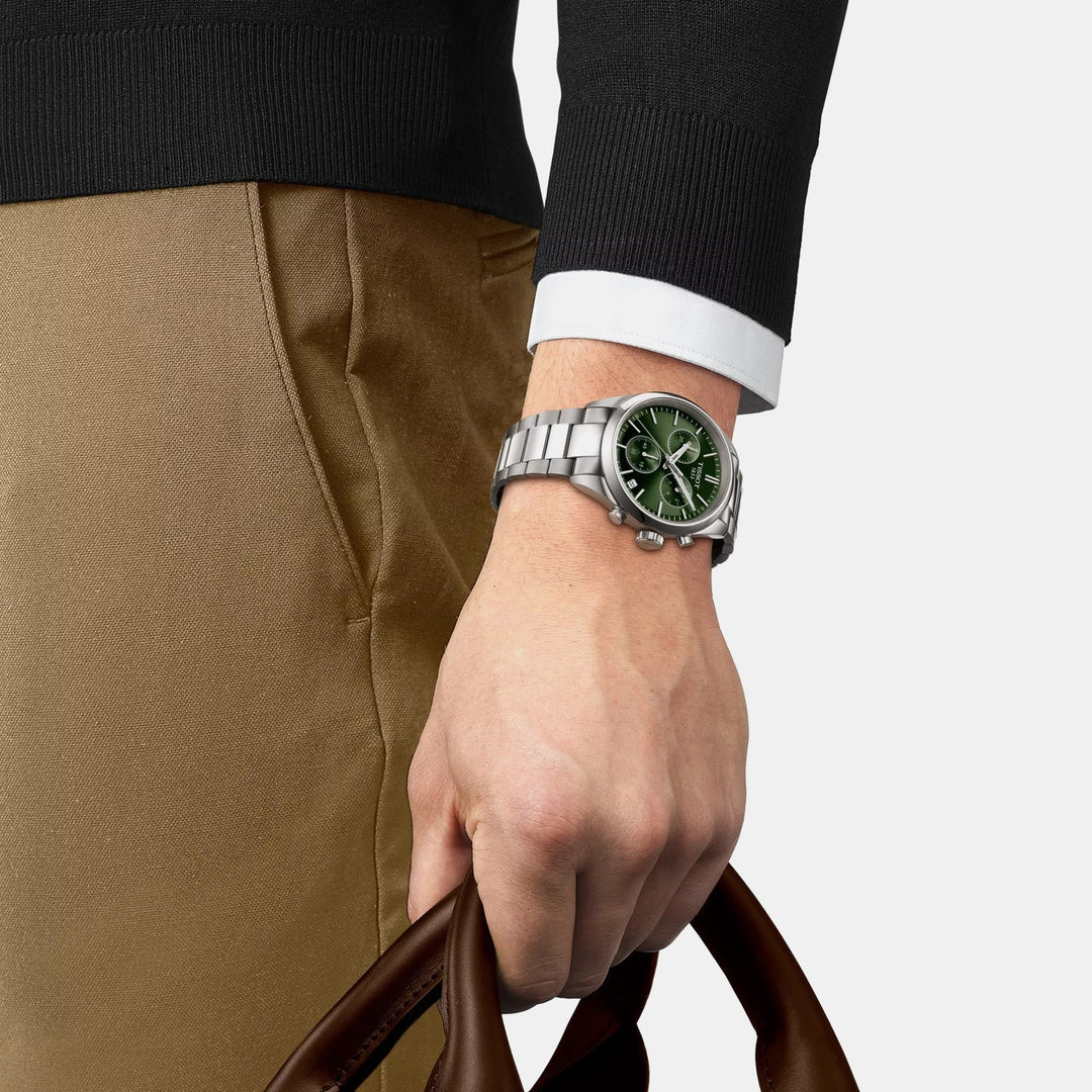 Tissot PR 100 Chronograph 40mm Quartz Watch – Green Dial