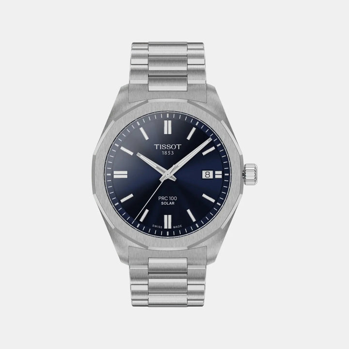 Tissot PRC 100 Solar 39mm Quartz Watch – Blue Dial