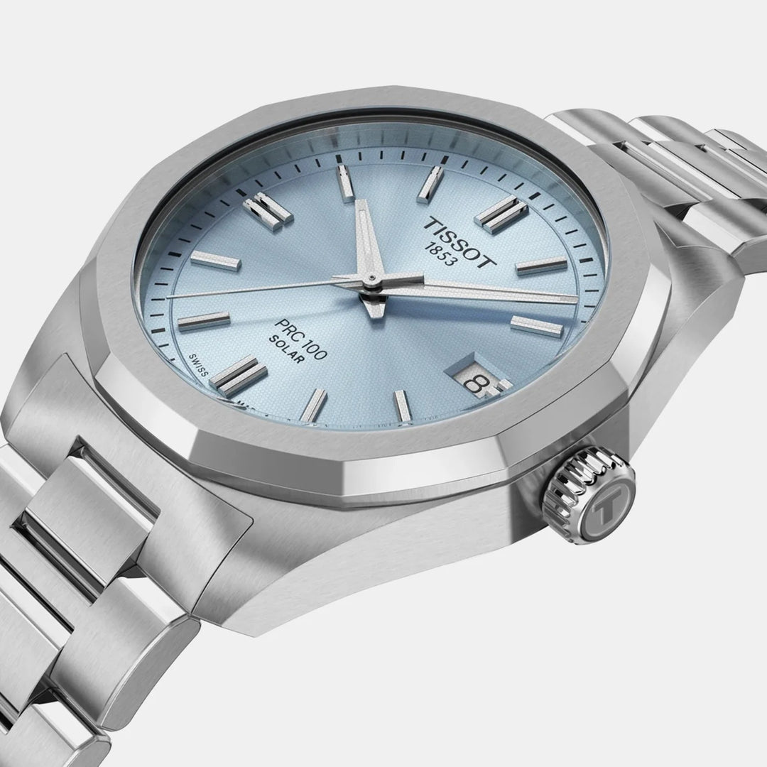 Tissot PRC 100 Solar 34mm Blue Dial Stainless Steel