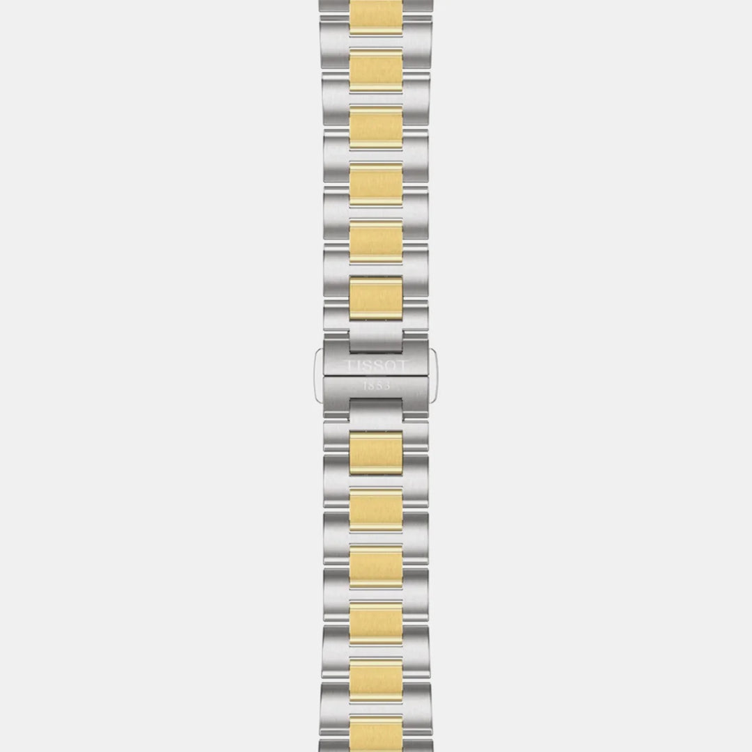 Tissot PRC 100 Solar 34mm Silver Dial Two-Tone Bracelet