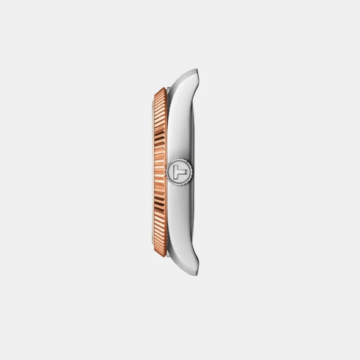 Tissot Ballade 34mm Blue Dial Two-Tone Rose Gold Bracelet