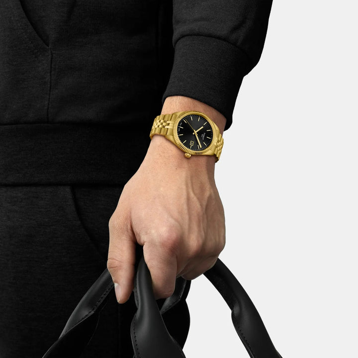 Tissot Ballade 40mm Black Dial Yellow Gold PVD Bracelet